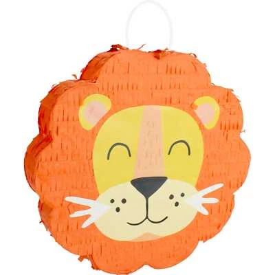 Get Wild Lion Mini Pinata Decoration Zoo Safari Animals 18cm High Party Supplies