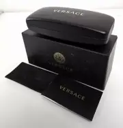 Authentic Black VERSACE Clamshell Glasses- Sunglasses Case With Cloth
