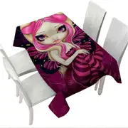 Pink Lightning Storm Clouds Blond Fairy Tablecloth