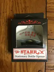 STARR X OPEN BEER HERE CAST IRON BEER BOTTLE OPENER WALL MOUNT