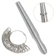 A-Z British Degree Metal Ring Mandrel Finger Measurer Sizer Stick Gauge Size
