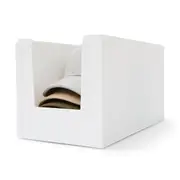 15L Modular Open Front Stackable Bin - White