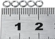 Fishing Split Rings Kit, 50 or 100Pcs Stainless Steel Flat Split Ring High Strength Lure Tackle Bait Connector Freshwater Saltwater Loop Hooks Double Circle Open Jump Rings(4#)
