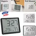 LCD Mini Digital Hygrometer Temperature Humidity Meter Wall Desktop Alarm Clock