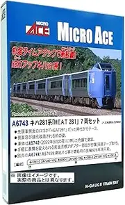 Micro Ace A6743 N Gauge Kiha 281 Series Heat 281 7-Car Set Railway Model Diesel Car