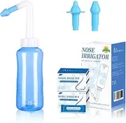 Nasal Irrigation System for Adults & Kids | Valve-Controlled Sinus Rinse Bottle with Anti-Backflow Design, 500ml Home & Travel Use | Safe for Daily Nasal Care, Allergies, and Congestion Relief