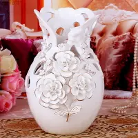 在飛比找樂天市場購物網優惠-白色歐式陶瓷花瓶客廳擺件電視櫃北歐家居裝飾品小水養鮮花插花大