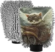 XYMZR Cat Car Wings Absorbent Microfiber Car Wash Mitt, Funny Cute Anime Scratch Free for Cars Cleaning, Home Cleaning Mitts, 2 Pack, 10.24” L x 7.09” W