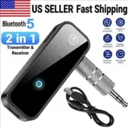 Transmisor Receptor USB Bluetooth 5.0 Auxiliar Inalámbrico Para Coche De 3.5mm