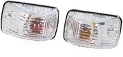 for Isuzu, 700p, for Truck Turn Signal Light Car Side Light Side Marker Light Door Lamp 24V Car Car Turn Signal Light(Black 1 Left and 1 Right)