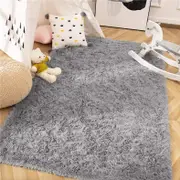 Fluffy Large Area Rug - Grey