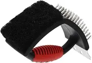 Healeved 1pc Grill Brush Oven Cleaning Brush Grill Cleaning Accessory Steel Wire Black