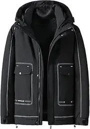 [Generic] Men's Winter Parkas Plus Size Thick Warm Male Coat Cargo Loose Hooded Windproof Insulated Jackets Clothes