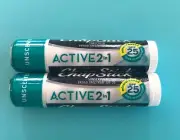 (2 PK) ChapStick Active 2n1 Lip Balm SPF 25 -Unscented 0.18 Oz