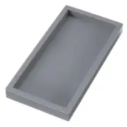 Silicone Bathroom Tray, 8" x 4" Soap Dispenser Tray, Grey