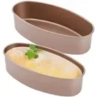 Carbon Steel Nonstick Pans Heat-resistant Pie Tray Oval Cake Mold Baking