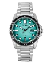 Citizen Marine Eco-Drive Stainless Steel Turquoise Dial AW1816-89L Mens Watch