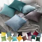 Velvet Plain Solid Colour Cushion Covers Pillow Case Premium Home Decorative