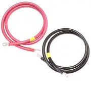 2/0 Pair of Battery Interconnect Cables 5 Ft 3/8" Lugs ASSEMBLED IN USA