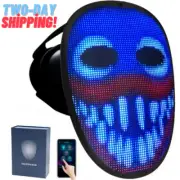 LED Mask Light Up Face Mask with Programmable for Kids Adults for Cosplay Party