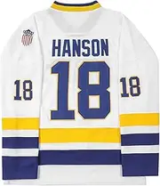 [YWIES] Hanson Brothers Charlestown Chiefs Slap Shot Moive Hockey Jersey Stitched Letters and Numbers S-XXXL