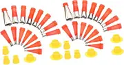 2Sets Caulking Finisher Tool Kit Reusable Stainless Steel Nozzles with Bases for Easy Application Caulking Nozzle for Home Kitchen Bathroom and More