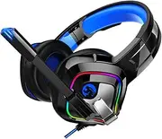 Flash Headphones 90 Degree Rotatable Noise-canceling Static Gaming Headset RGB Led Lights