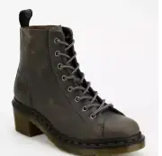 Doc Martens distressed Black Greenland Alexis lace up boot size UK8 US10L US9M