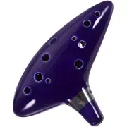 Ocarina Instrument Ceramic Flute Alto with Adjustable Lanyard