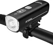 RAVEMEN K1800 Smart Bike Lights, Bright Bicycle Light with AI Night Riding Mode, Brightness Adjust, Auto On/Off, USB-Output Feature, Daytime Intelligent Mode