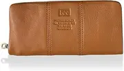 [Lee] 320-2114 Bill Compartment, Loose II, Round Zipper, Bundle, Coins, Cards, Electronic Money Tags, Bag Sewing Cowhide Leather (Leather), Camel, One Size