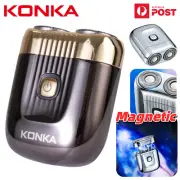 KONKA Electric Shaver Magnetic Mini Cordless Razor Men Beard Trimmer Clipper USB