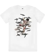 I Believe I Can Touch the Sky Space Cotton T-Shirt Unisex Tee White - White