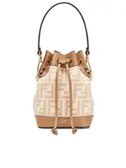 Fendi Mon Tresor Bucket Bag in Beige Wool