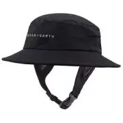 Ocean & Earth Bingin Adult Soft Peak Full Brim Surf Hat - Black Size XS-XL