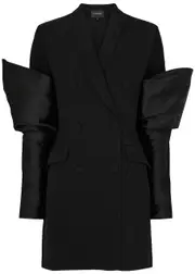 Nafsika Skourti Double-breasted Blazer Dress - Black - 14 14