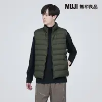 在飛比找momo購物網優惠-【MUJI 無印良品】男輕量羽絨抗靜電內裏立領背心(共4色)