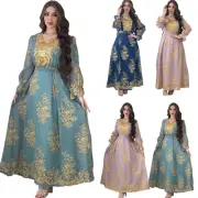 Muslim Long Dress Women Kaftan Embroidery Evening Party Gown Abaya Caftan Dubai