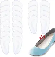 Correct Position Arch Support Shoe Insoles for Flat Feet, Gel Arch Inserts for Plantar Fasciitis, Adhesive Arch Pad for Relieve Pressure and Feet Pain- 12 Pairs (Clear)