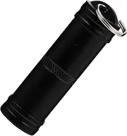 LRXIYODE 1Pc Aluminum Alloy Storage Holder for Medications Portable Airtight Pill Case Emergency Use with Key Ring for First Aid and Outdoor Survival