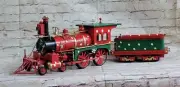 Old vintage toy Locomotive train with carriage Perfect Birthday Gift Figurine