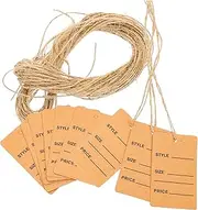 Gadpiparty 200Pcs Clothing Tags with String Writable Price Display Tags for Jewelry Crafts Clothing Pricing Easy to Tie for Retail Personal Use