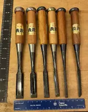 Japanese Bench Chisel Oire Nomi Set of 6 Yoshimasa - new 3/6/9/12/15/18mm