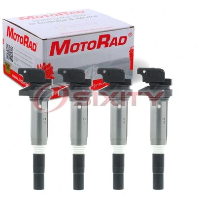 4 pc MotoRad Ignition Coils for 2013-2015 BMW X1 Spark Plug Wire Boot ww (for: BMW)