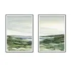 NNEDSZ Wall Art 50cmx70cm Watercolor landscape 2 Sets Black Frame Canvas