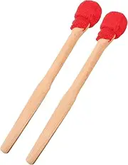 Kisangel 2Pcs Percussion Instrument Mallet Drumsticks with Wood Handle for Beginners Comfortable Grip for Drumming Gongs and Other Percussion Instruments