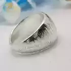 Tree Bark Ring Wood Textured Band Bark Textured Ring Solid 925 Silver Tree Bar