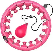 Smart Weighted Hula Hoop for Adults Weight Loss, 24 Detachable Knots Abdomen Fitness Hoop,Weighted Fitness Hoops for Exercise and Fitness