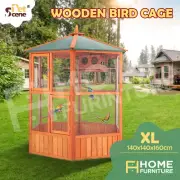 Petscene XL Bird Cage Aviary Coop Animal Enclosure Parrot Budgie House Wooden