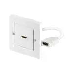 Goobay HDMI™ Wall Socket Gold-plated - White